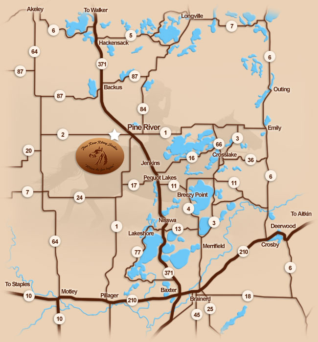 Pine River Riding Stable Located on the Pine River Minnesota MN